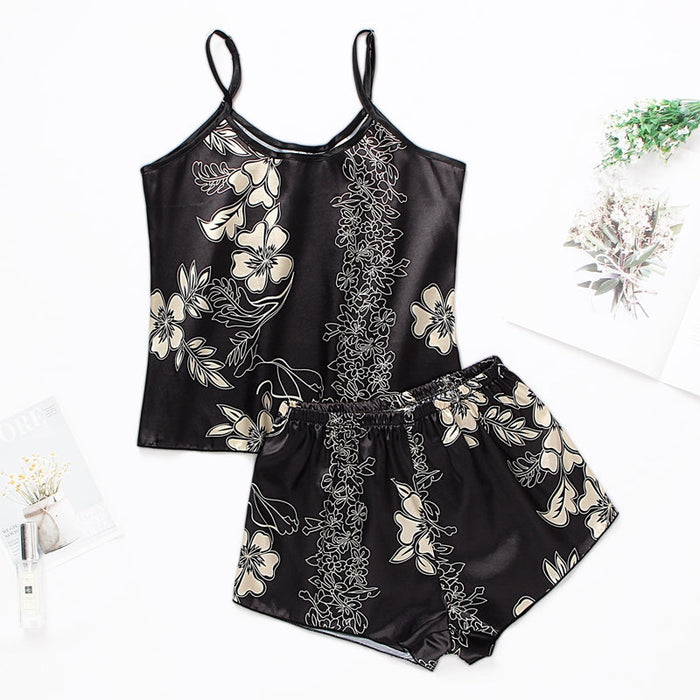 Floral Satin Shorts PJ Set