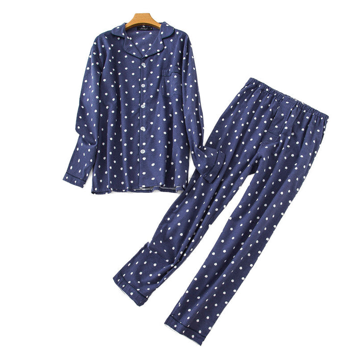 Men’s Plaid Button 2 Piece Pajamas Set Cotton Sleepwear