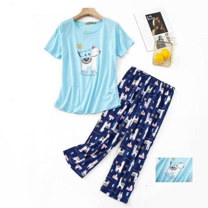 Women Cute Cartoon Pajama Set