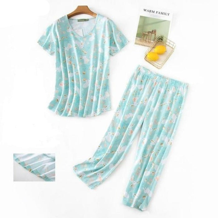 Women Cute Cartoon Pajama Set