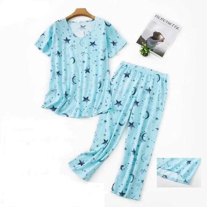 Women Cute Cartoon Pajama Set