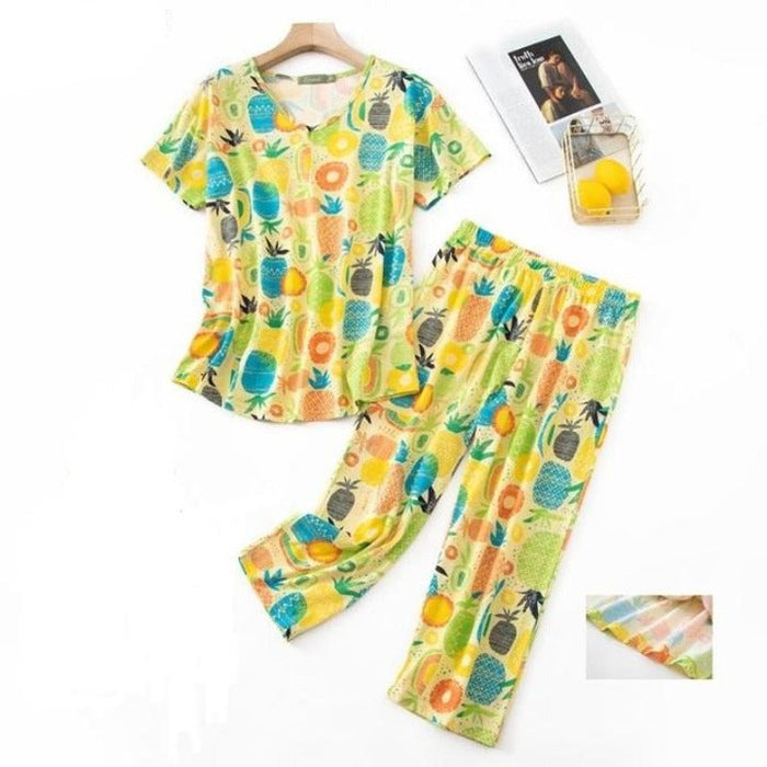 Women Cute Cartoon Pajama Set