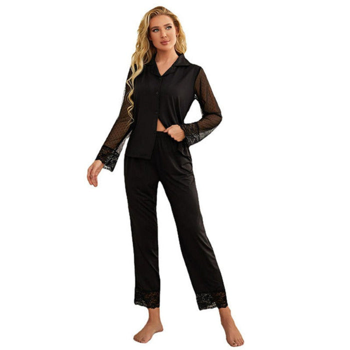 The Solid Long Pajama Set