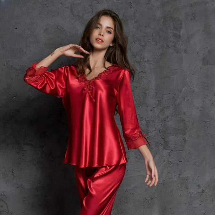 Silk Pajamas Sleepwear Set