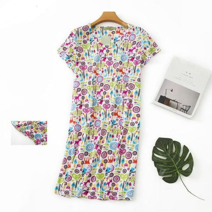 Women Cotton Floral Nightgown