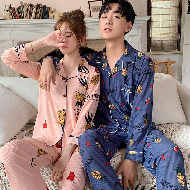 Couples Sleepwear Cartoon Couple Pyjamas Casual Wear — My Comfy Pajama