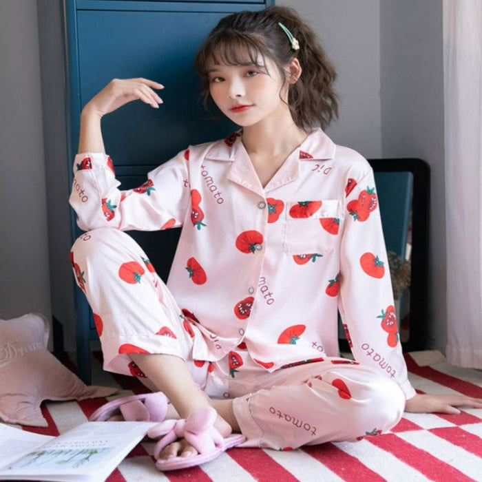 Super Cute Women Pajamas Set Long Sleeve Sleepwear — My Comfy Pajama