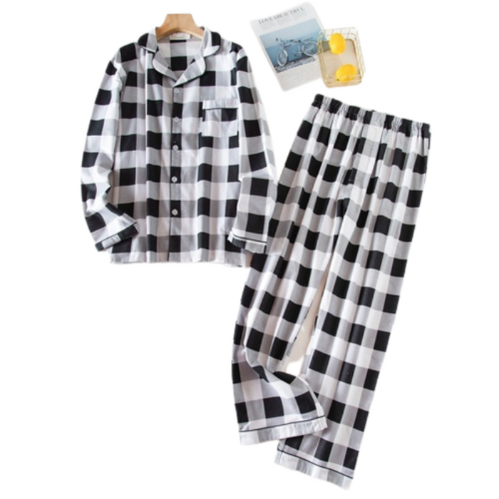 The Long Winter Plaid Pajama Suit