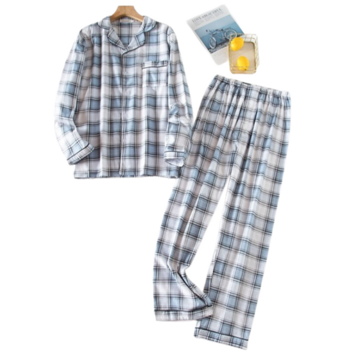 The Long Winter Plaid Pajama Suit