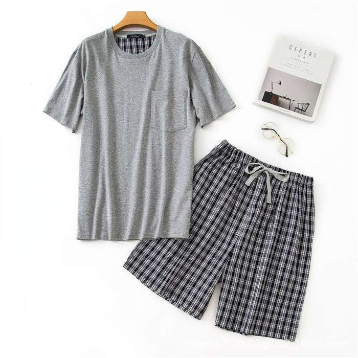 The Men's Pure Cotton Shorts Pajama Set