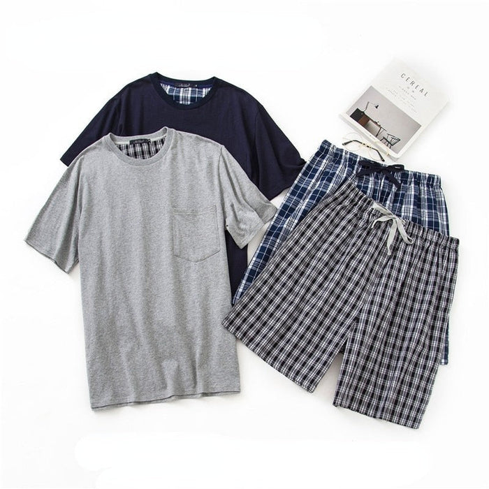 The Men's Pure Cotton Shorts Pajama Set