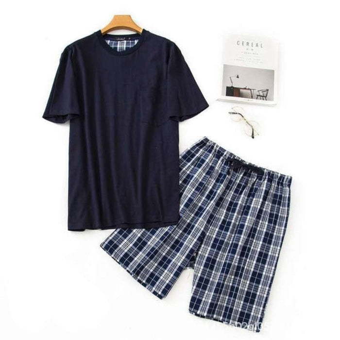 The Men's Pure Cotton Shorts Pajama Set