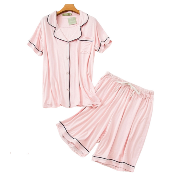 The Short Sleeves Cotton Pajama Set