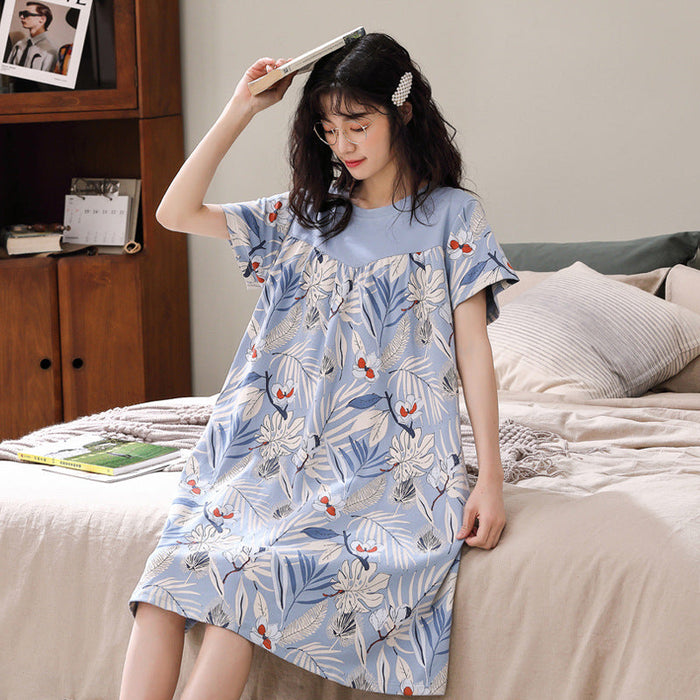 Casual Short Sleeve Nightgown