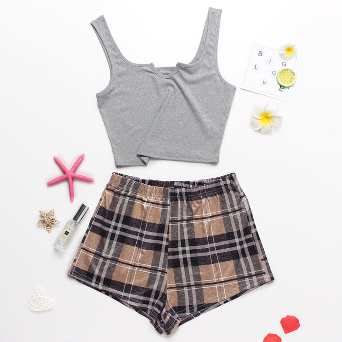 Two Pieces Vest Shorts Casual Loungewear
