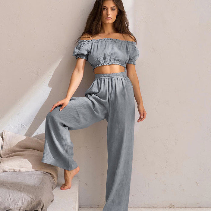 The Solid Short Sleeves Pajama Set