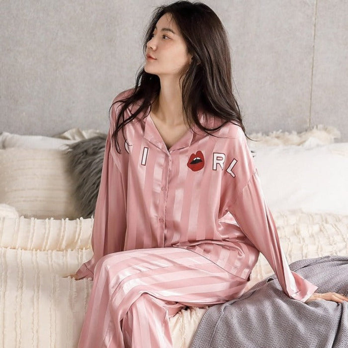 The Satin Silk Women's Long Pajama