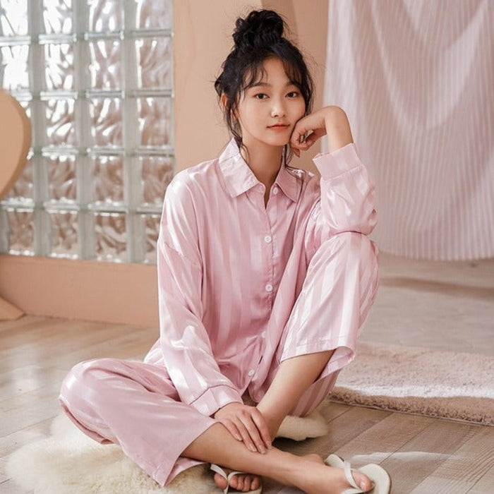 The Satin Silk Women's Long Pajama