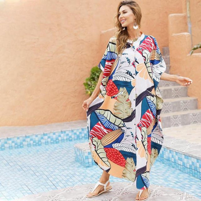 Casual Kaftan Beach Wear Maxi Dress