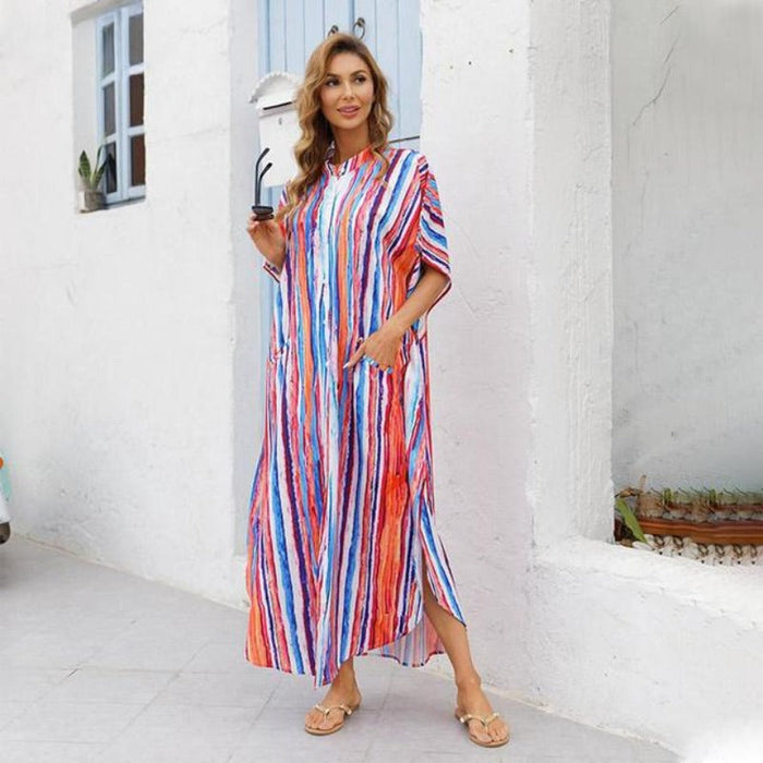 Casual Kaftan Beach Wear Maxi Dress