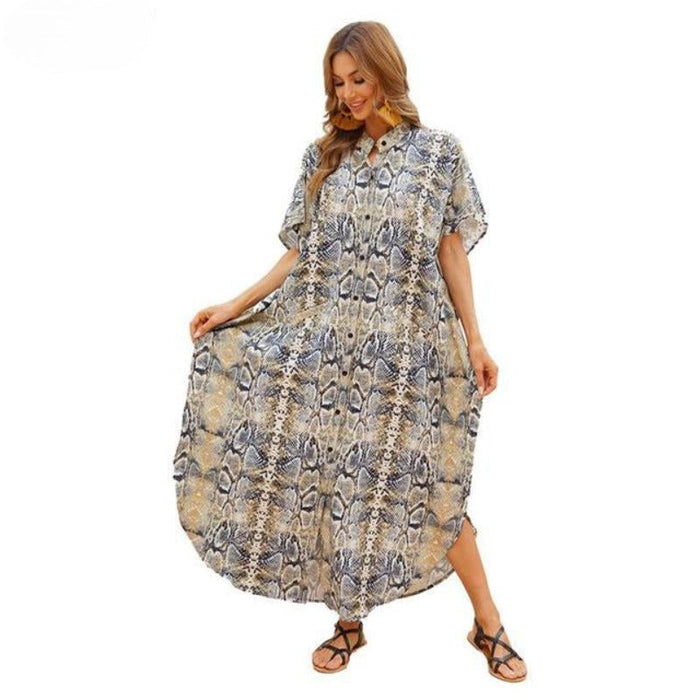 Casual Kaftan Beach Wear Maxi Dress