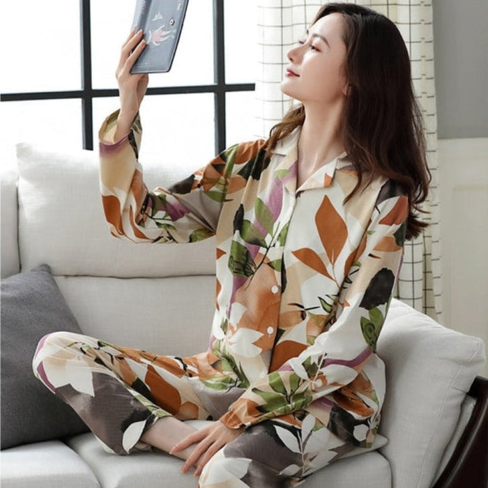 V-Neck Cotton Plus Size 4XL Pajamas Sets