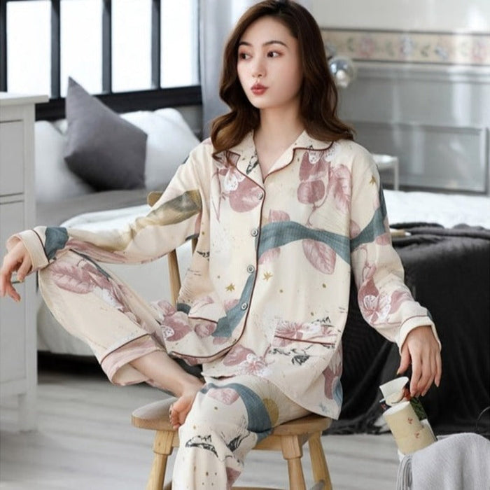 V-Neck Cotton Plus Size 4XL Pajamas Sets