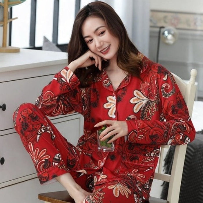 V-Neck Cotton Plus Size 4XL Pajamas Sets