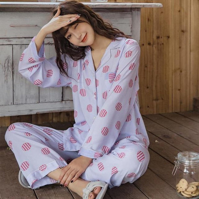 The Long Printed Pajama Set