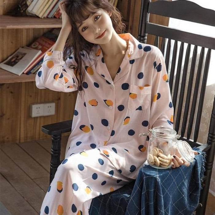 The Long Printed Pajama Set