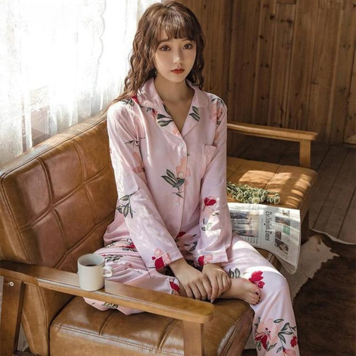 The Long Printed Pajama Set