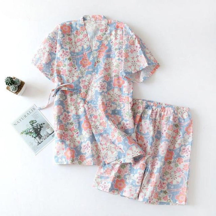 The Floral Short Japanese Style Kimono