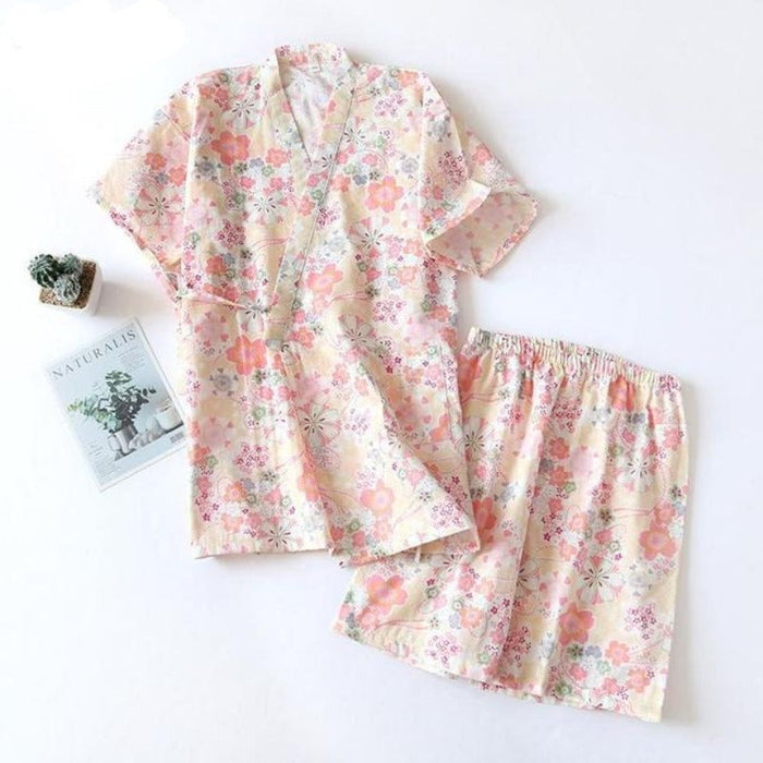 The Floral Short Japanese Style Kimono