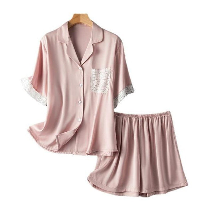 The Solid Silk Pocketed Pajama Set