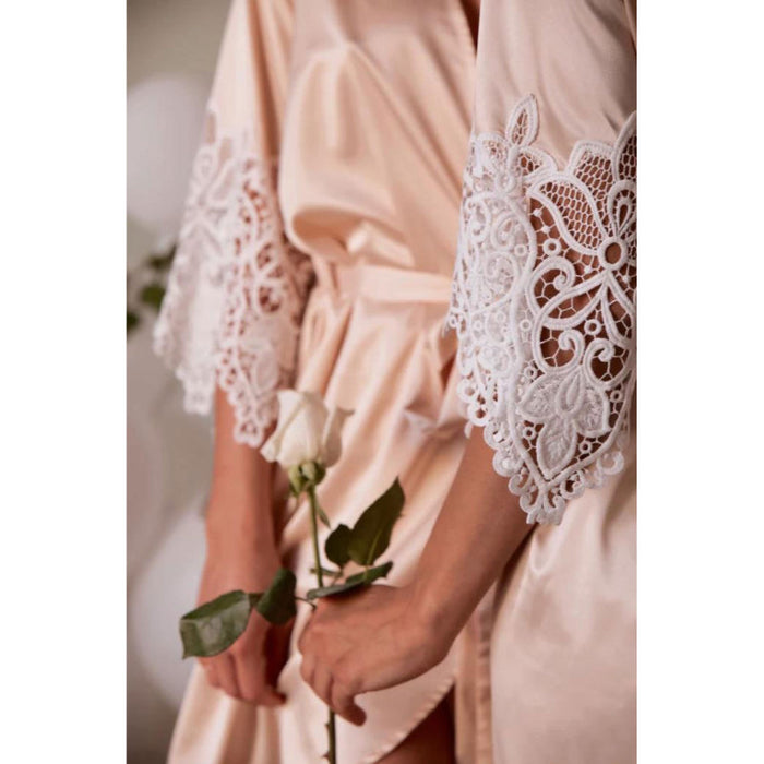 Bridesmaid Robes Bridal White Lace