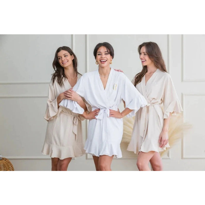 Customized Ruffle Bridesmaid Bride Robes