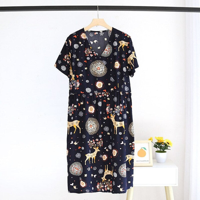 Women Viscose Short Sleeve Dress