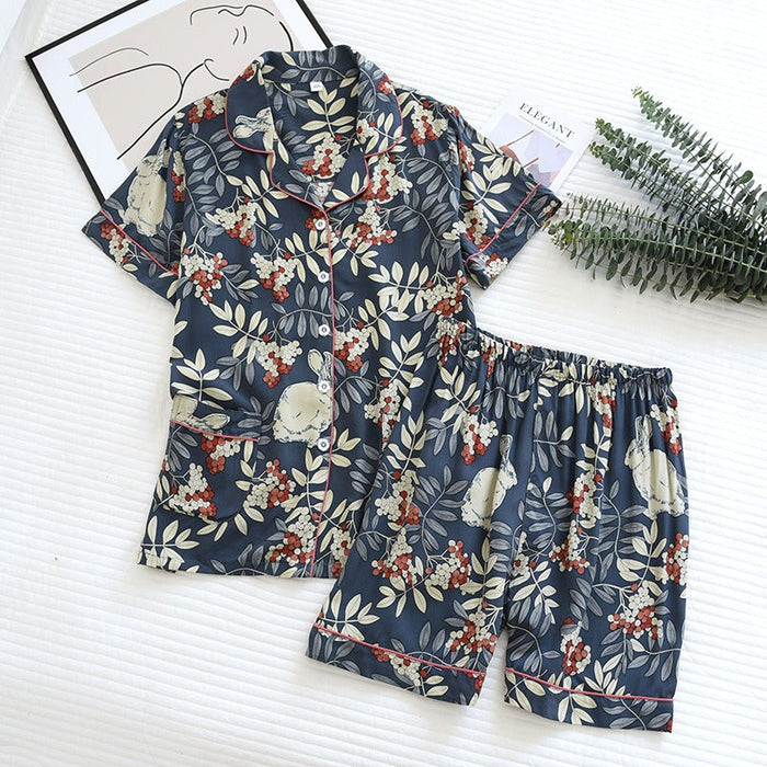 Short-Sleeved Shorts Floral