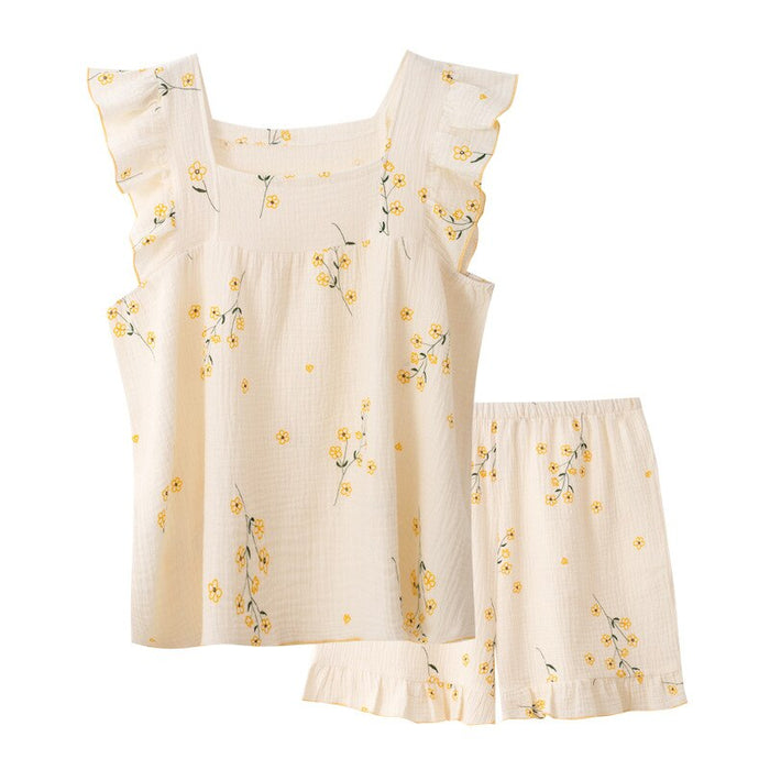 Cotton Crepe Floral Pajama Set