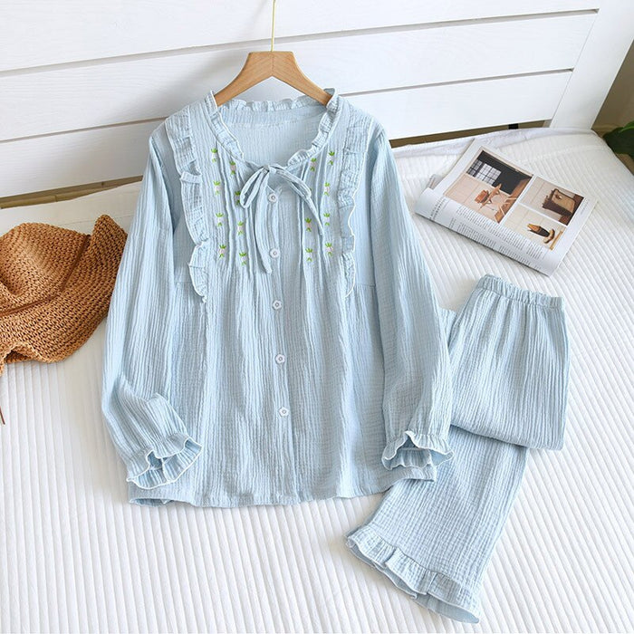 Summer Crepe Styled Pajama Suit Set