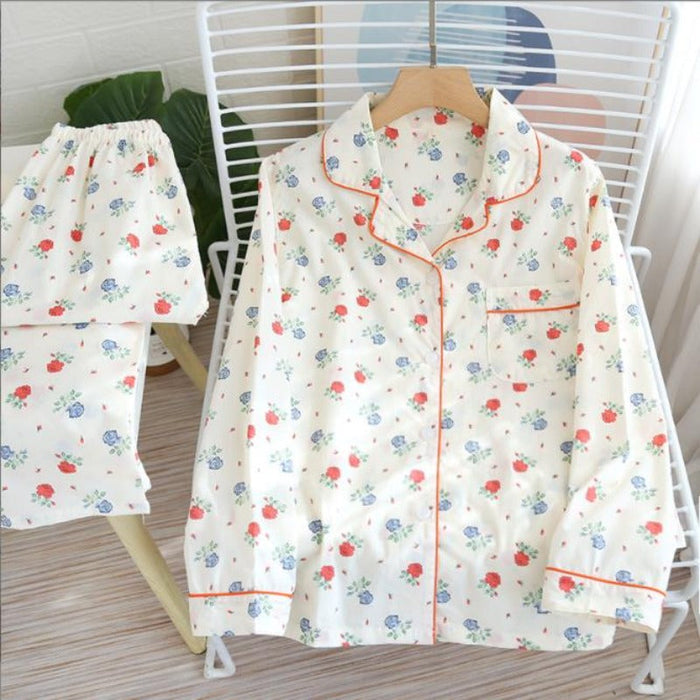 Japanese Floral Pajama Suit Set