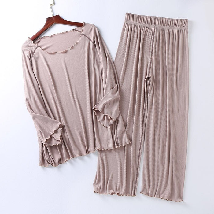 Women's Wide-Legged Pants Pajama Set