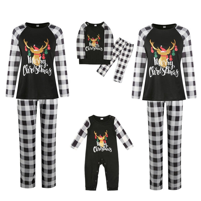 The Cartoon Reindeer Family Matching Pajama Set